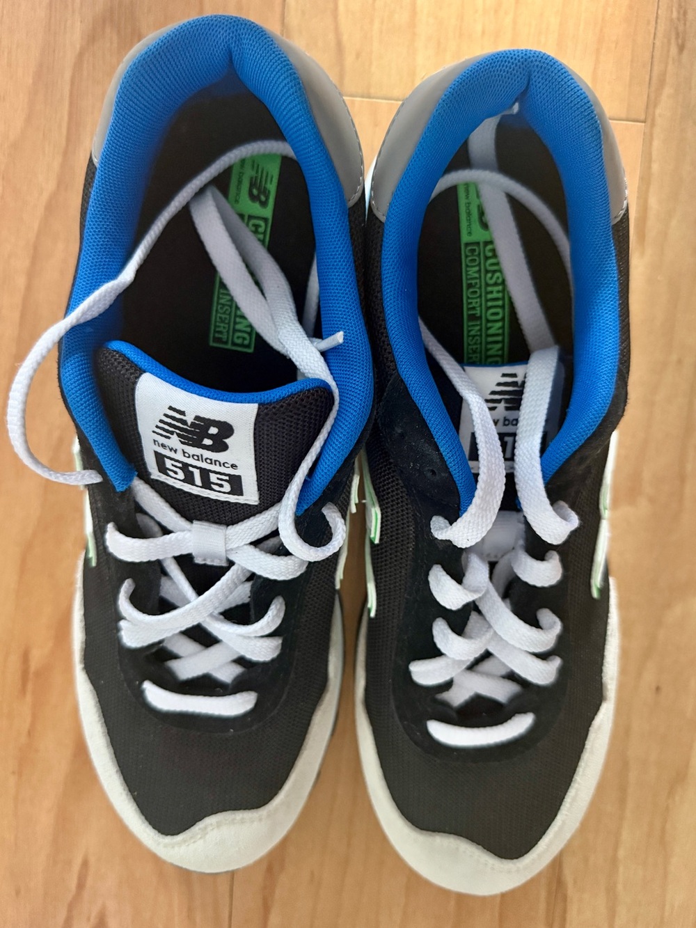 New Balance 515 ML515ST3 Men’s 11 Black Gray Blue Green Sneakers NWOT / NWOB - Picture 2 of 8